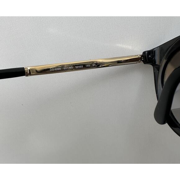 DOLCE & GABBANA DG4268 501 8G 52/22 140 3N Women Sunglasses Black Gold main image 4